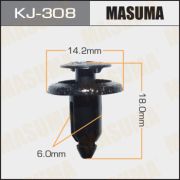 Клипса крепежная MASUMA KJ-308/AS-376 TOYOTA