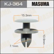 Клипса крепежная MASUMA KJ-364 TOYOTA