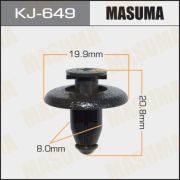 Клипса крепежная MASUMA KJ-649 салонная черная NISSAN